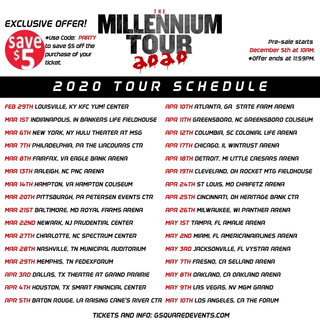 smoss's tweet photo. Bow Wow x @Omarion #Millenniumtour2020 Tour Dates! 🚨 pre-sale starts Thursday at 10AM Pre-sale code: PARTY or HITS. General on sale starts Friday at 10AM. More cities to be announced.  check out ticket links at  👉 https://t.co/ANMlncOyfX. https://t.co/1xNbXJVplN