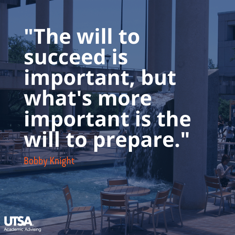 UTSAadvising's tweet photo. Manage your time and give yourself study breaks. #Roadrunners have this finals season in the bag! #MondayMotivation #AdviseTheBeak https://t.co/JP71oNdpGx
