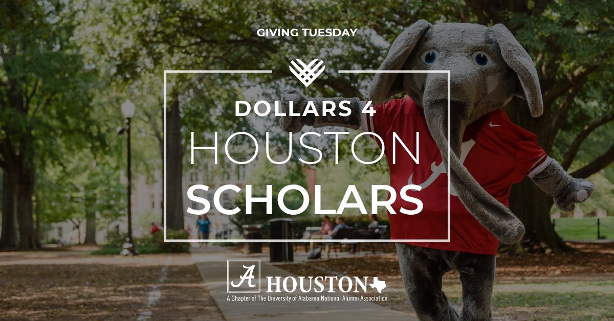 Bama_Houston's tweet photo. Buy a gift for yourself today, CyberMonday, but share the love with UA students tomorrow, #GivingTuesday! https://t.co/80RKuAlMWo  #Dollars4HoustonScholars https://t.co/SJLyIXZxEy