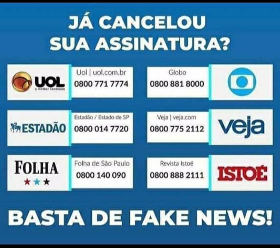 𝓐𝓷𝓰𝓮𝓵 ❤️⚖️ (@fides_invictus) on Twitter photo Vou abusar de minha autoridade e pedir aos meus seguidores para dar RT e avisar as tias do zap <a href="/folha/">Folha de S.Paulo</a> nunca mais!!!!cancelem este lixo!!
Alô anunciantes da folha, faremos boicote tb!! Vou abusar de minha autoridade e pedir aos meus seguidores para dar RT e avisar as tias do zap <a href="/folha/">Folha de S.Paulo</a> nunca mais!!!!cancelem este lixo!!
Alô anunciantes da folha, faremos boicote tb!!