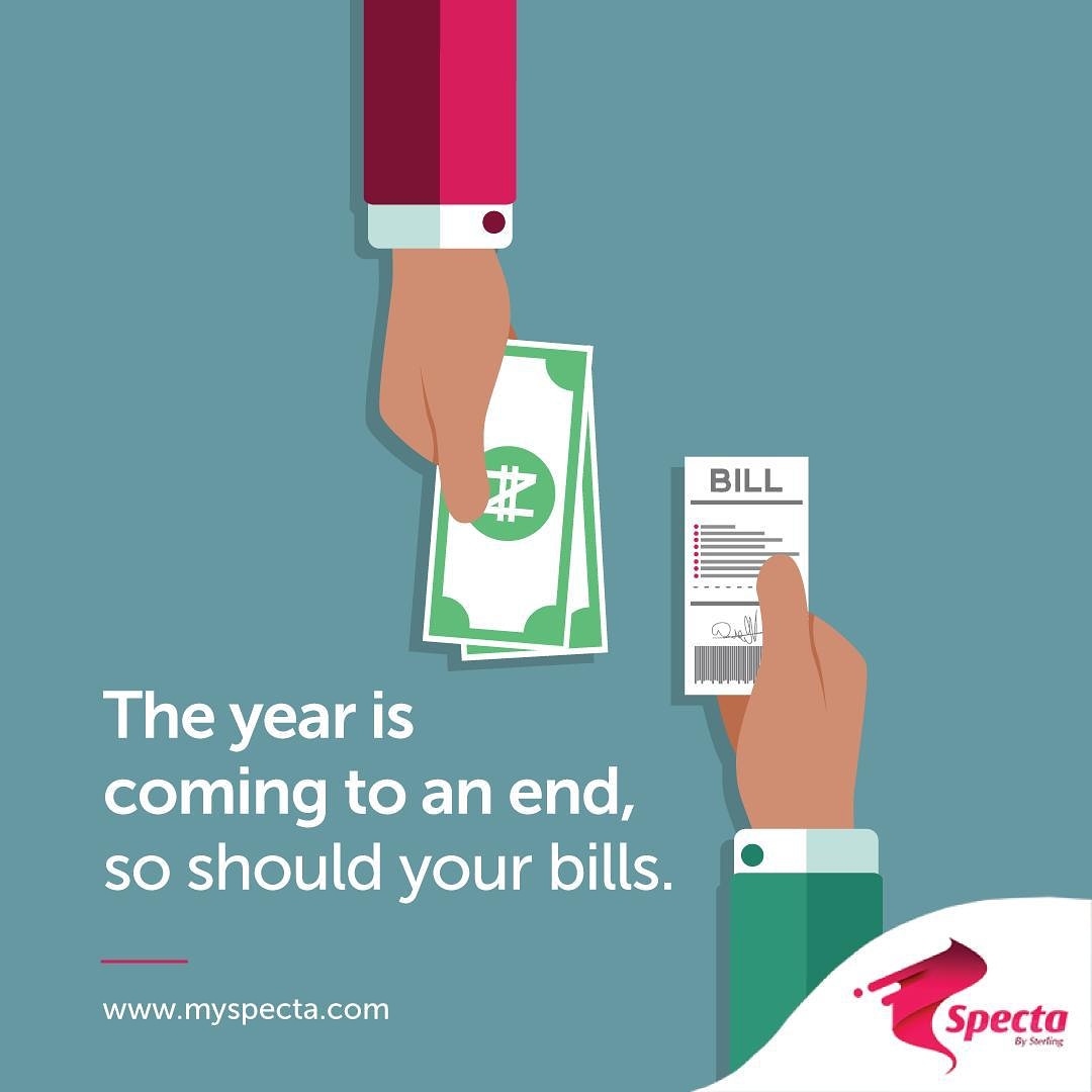 MySpecta's tweet photo. 2019 bills should not cross over with you. Do yourself a favour and clear it all.

Call SPECTA today. 

#clearthebill💰 #in5mins #Quickloans https://t.co/hs3Sg0zL0I