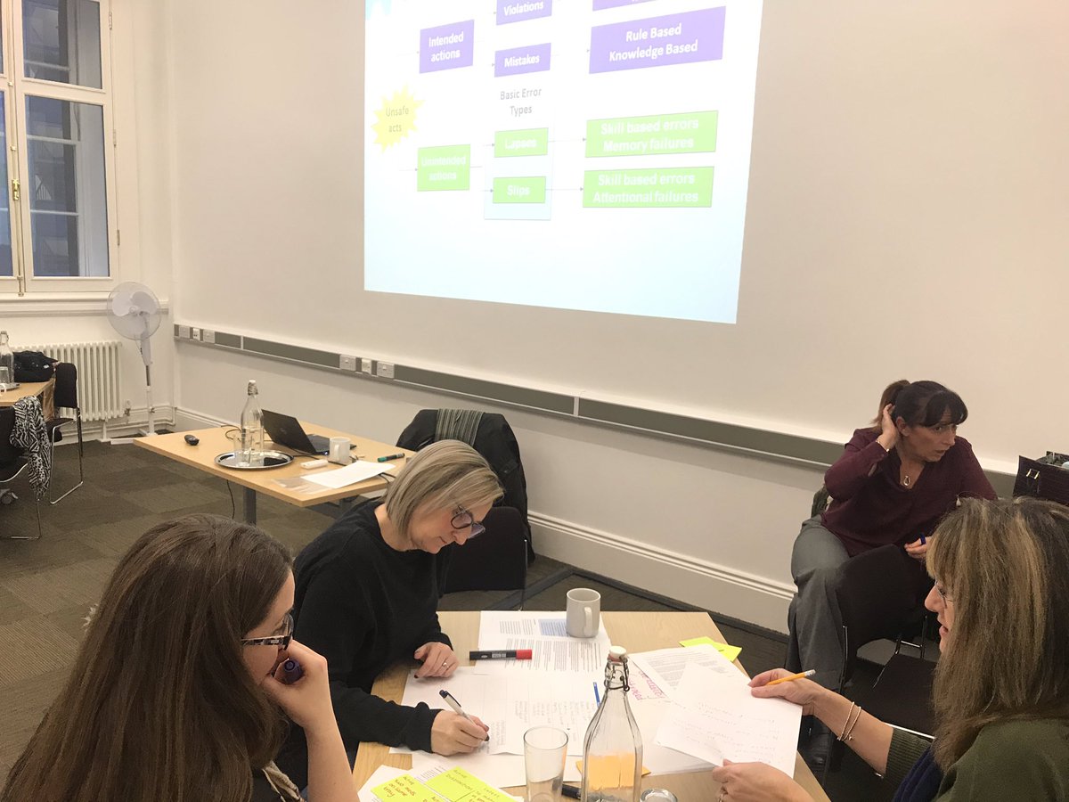 Day 2 of the applying Huamn Factors to investigations programme, here some of the delegates are considering a case study to uncover the latent conditions and active failure, then apply these findings to a tree root diagram. <a href="/AQuA_NHS/">Advancing Quality Alliance (Aqua)</a> <a href="/stu_kaill/">Stu Kaill</a>