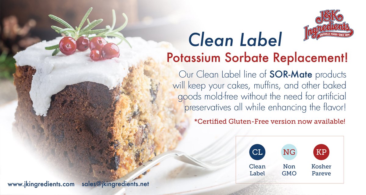 jkingredients's tweet photo. Learn more about our SOR-Mate products at https://t.co/iGCcMXakyx!! 🍰 #cleanlabel #glutenfree #nongmo #kosherpareve #pieceofcake #fineascanbeproduced https://t.co/F94wEGuZPv
