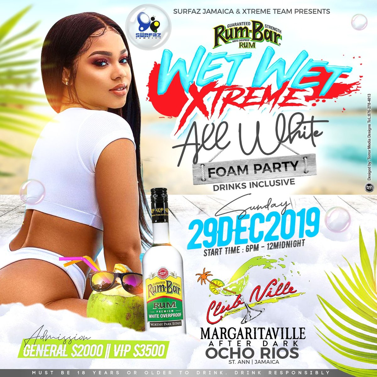 Sunday Dec 29th Club Ville Ochi..
RUM BAR WET WET XTREME 
6pm till Midnight💥💥
Mixed Drinks inclusive event

Live Perfomance: @hotfrass90

Juggling by:
 #zjdymond 
@zjchrome 
@badxthaboss 
#mixmasteroverdose 
@rumbarjamaica @wet_wet_xtreme_jamaica #wetwetxtreme