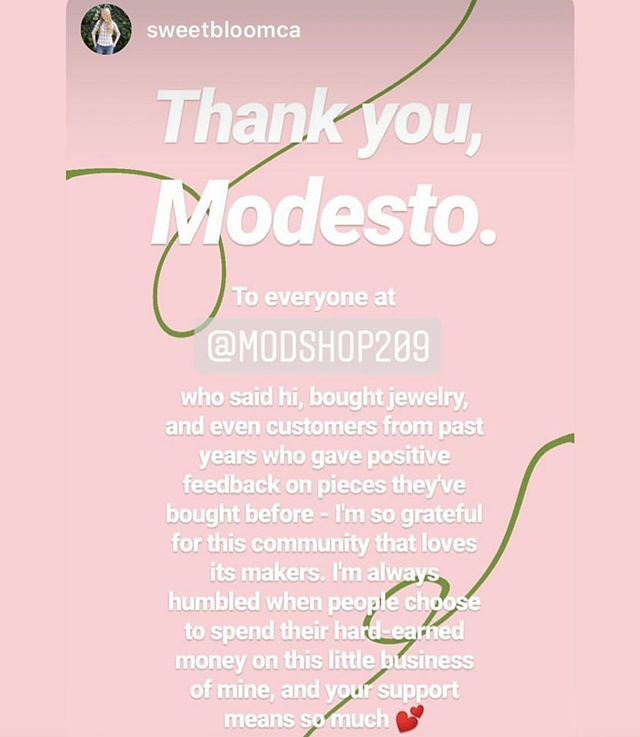 modshop209's tweet photo. “I’m so grateful for this community that loves it’s makers. “ - 🌹@sweetbloomca #modshopmaker https://t.co/KAmCVxfyNO https://t.co/1f3lptFIbk
