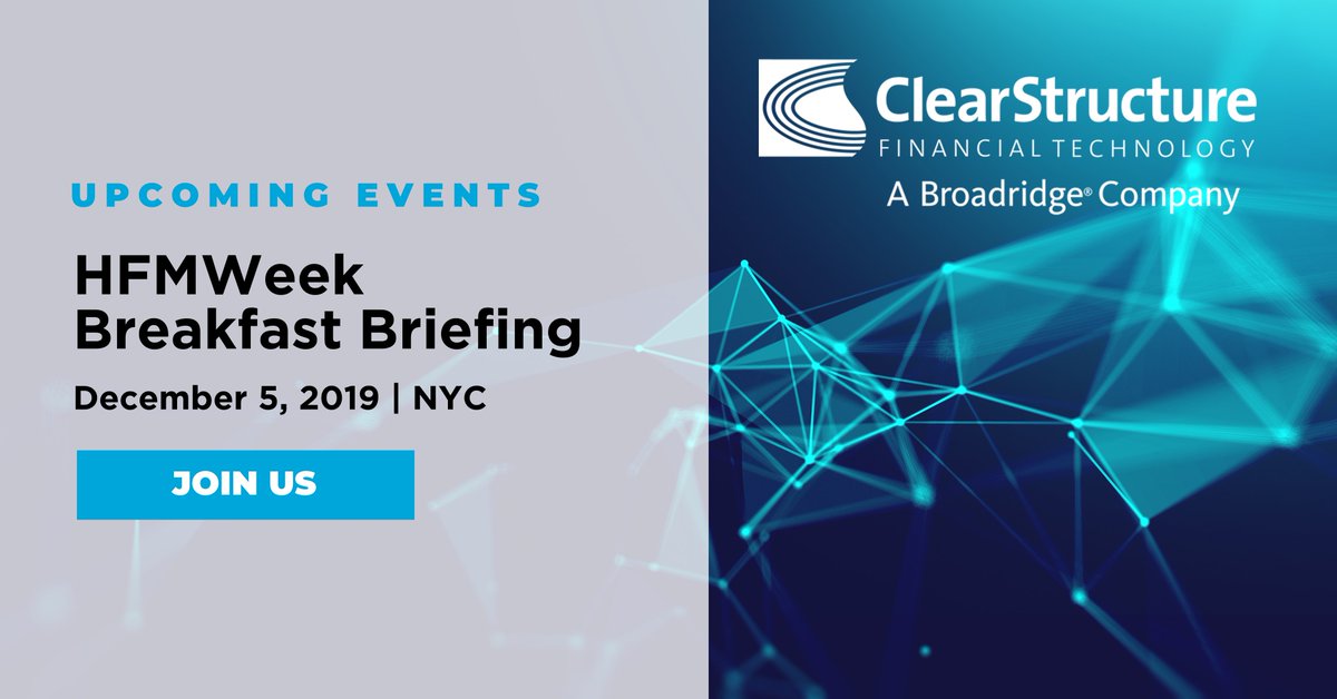 ClrStructure's tweet image. Join us and Bill Elbery at this week&apos;s NYC HFM Global Breakfast Briefing, Investing in Emerging Managers – the challenges and opportunities. Not registered? Visit lnkd.in/diqrNza - to secure your seat