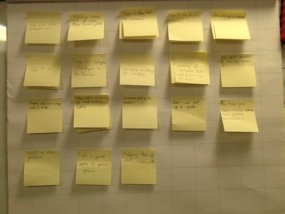 JCAWakefield's tweet photo. Today was the start of Y6's 'Advent Acts of Kindness'. We wrote down random acts of kindness and will choose one to have at the forefront of our minds each day. Today our aim is to compliment at least one person at school and at home. #striving #wisetime https://t.co/IdSEthesdL