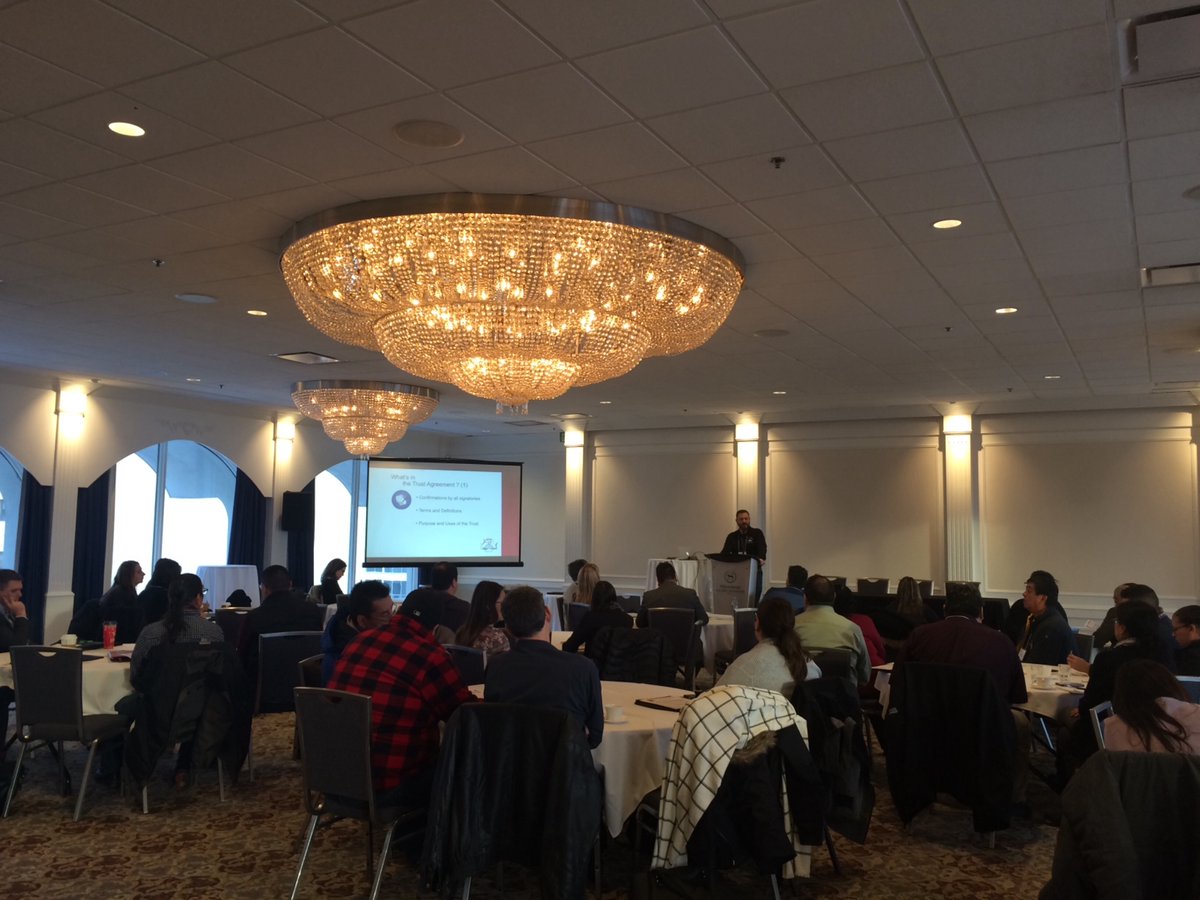 @NATOA_CA and @cadillacmohawk talk #Indigenous trusts with a full house in Saskatoon! #reconciliation #indigenouswealth