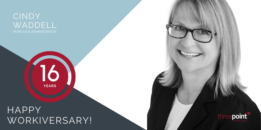 TeamThreePoint's tweet image. Today marks 16 year's since Cindy joined our team. We couldn't be happier to celebrate her workiversary, we appreciate her and all that she brings to our team! #InvestLendGrow #TeamThreePoint #Workiversary