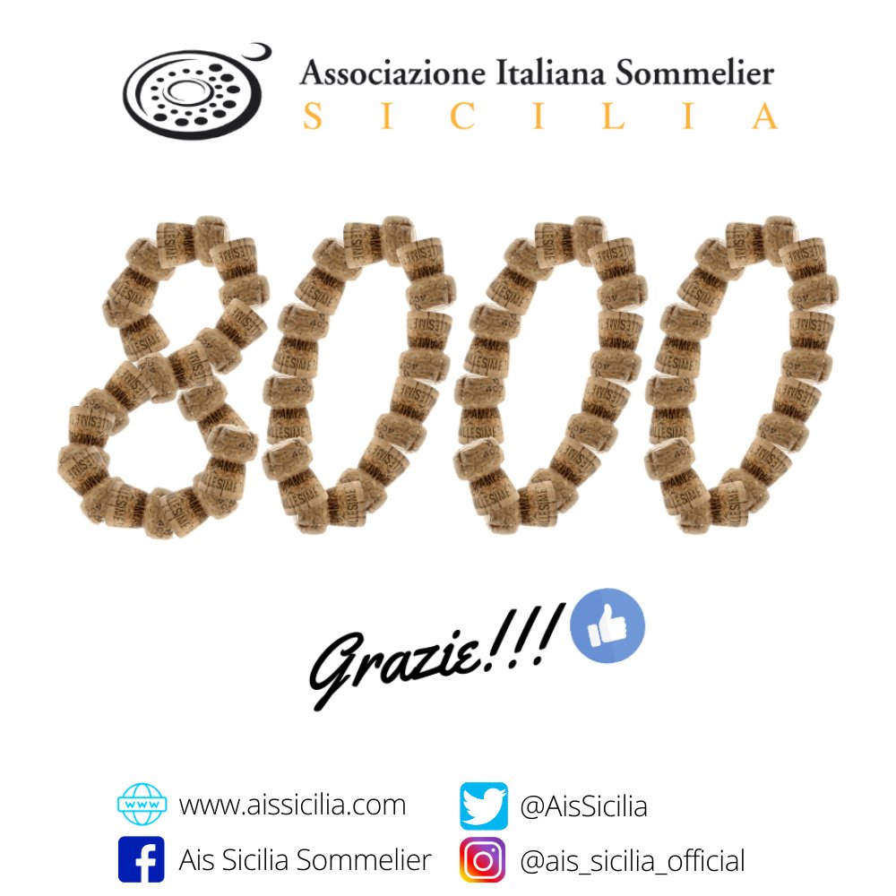 Pieni di felicità per la presentazione della #guidaaissicilia2020 condividiamo con tutti voi il traguardo di aver superato gli 8000 #like alla ns. pagina Facebook!!!
Seguiteci su
aissicilia.com
Instagram: @ais_sicilia_official
Twitter: <a href="/AisSicilia/">AIS Sicilia</a>
8000 volte grazie!!!!!!