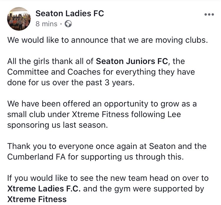 ‼️IMPORTANT‼️. Thank you to <a href="/CumberlandFA_WL/">The Andrea Buggy Women's League</a> @seaton juniors