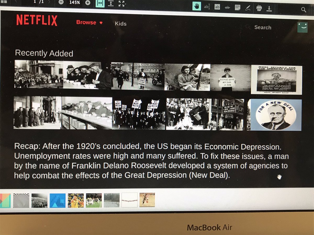DHelmEDU's tweet image. Today was a NETFLIX recap day...create a Netflix page, recap some material, and sit back and hope for a Netflix job offer!?  Super impressed...my students really got into it!  #NetflixChallenge #MeehanMania #aplusstudents