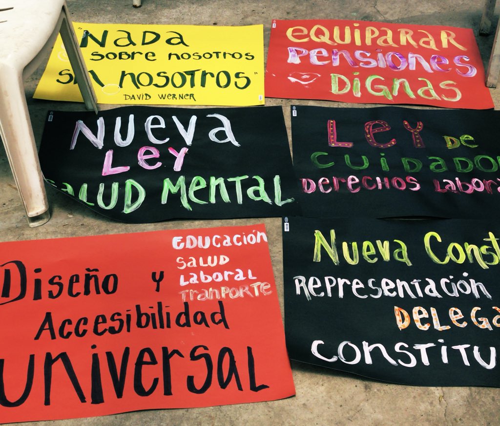 #MARCHA3DEDICIEMBRE #PcD #sujetosdederecho  #DiversidadFuncional #DiaMundialdelaDiscapacidad      @por_colectivo    carteles listos para la 3 de diciembre