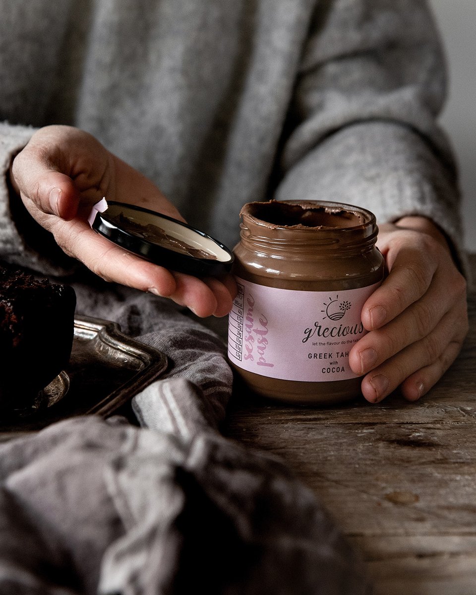 HarveyNichols's tweet photo. #HNExclusive – rich, vegan, irresistible . Grecious tahini with cocoa is the perfect alternative to chocolate spread. Shop now 👉 https://t.co/hufEtu2Qm3 https://t.co/rQrojUNSKD