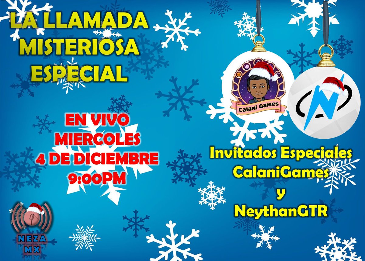 pokeamigosneza's tweet photo. #FelizLunes entrenadores
Este miércoles iniciamos las #PrePosadas en #PokeAmigosNeza y comenzamos con nuestros primeros 2 invitados a #LaLlamadaMisteriosa Especial
En vivo @calanigames y @NeythanGTR
Acompañalos este Miercoles 4 de Diciembre en #LaHoraPokemon https://t.co/SzOoxvh1oI