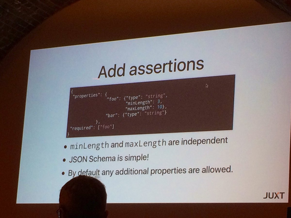 _3Jane's tweet image. A short intro to JSON schema. It’s simple and you can add your own vocabulary. #reClojure