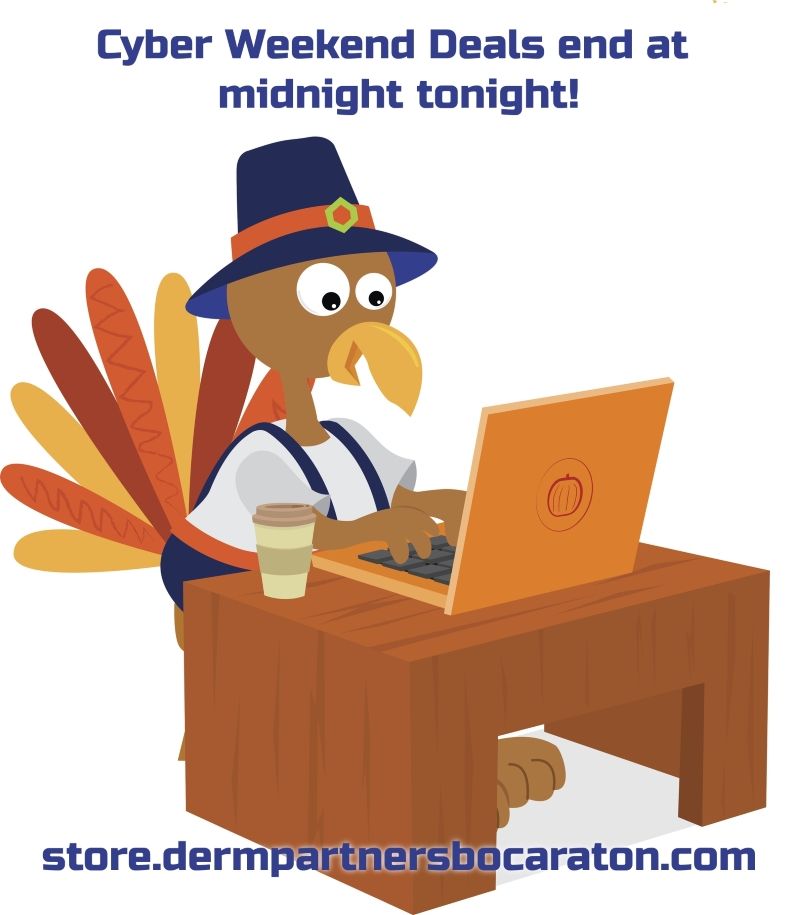 DermPartners's tweet image. Gobble up the last of our Cyber Weekend specials.
buff.ly/32egBFa