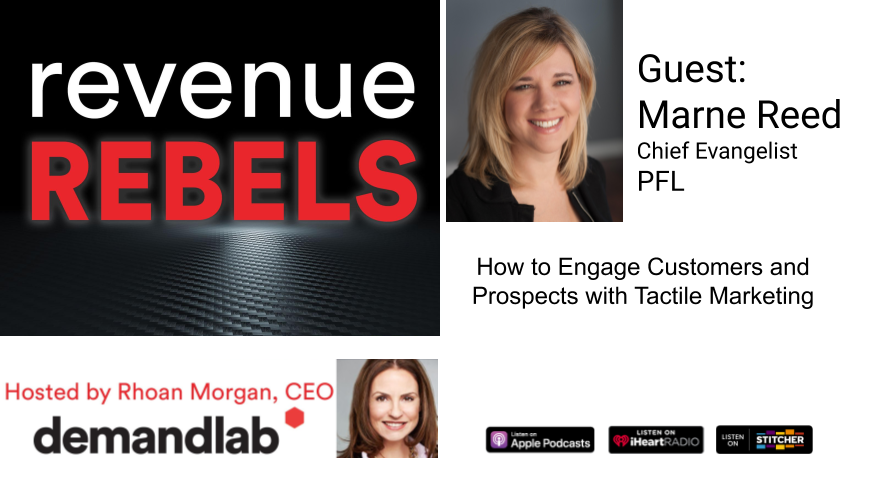 DemandLab's tweet photo. Wonder how companies are leveraging #tactilemarketing to better engage customers and prospects? @MarneDReed of @PFLcom shares how on the latest episode of #RevenueRebels: https://t.co/U3GXoEbkSK.

#directmail #data #personas #ICP https://t.co/pTGbR3UKqV