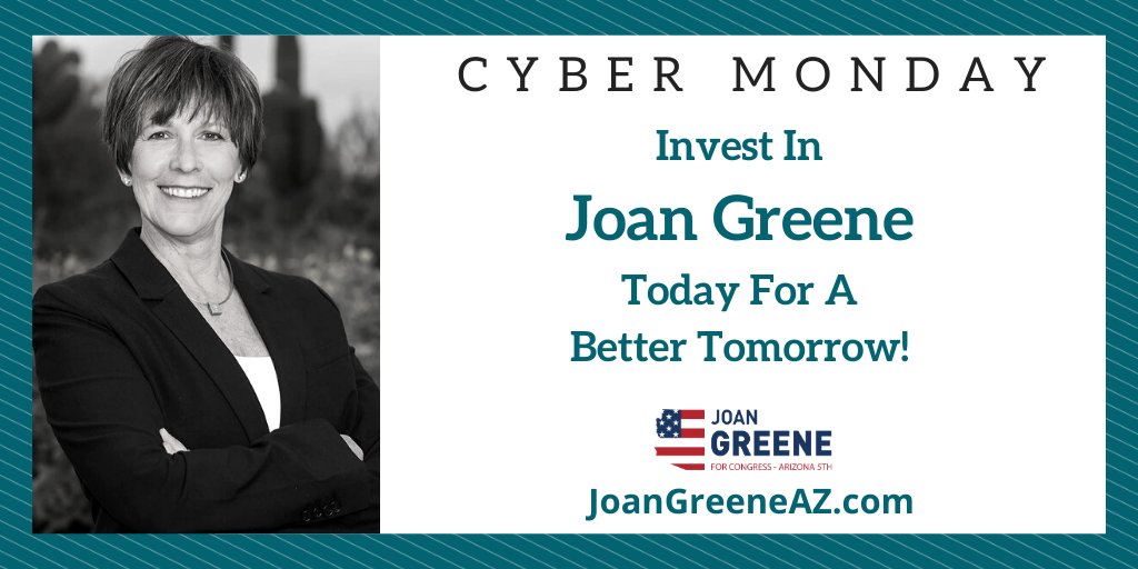 joangreeneaz's tweet photo. An investment in our campaign will put us one step closer so I can fight for you in Congress, to enhance all of your life stages: Education, healthcare, planet, jobs, secure retirement.
When we work together, we thrive together.

Join us today! #HireJoan
https://t.co/hDT7vJubm3 https://t.co/Oraedu9Q1p