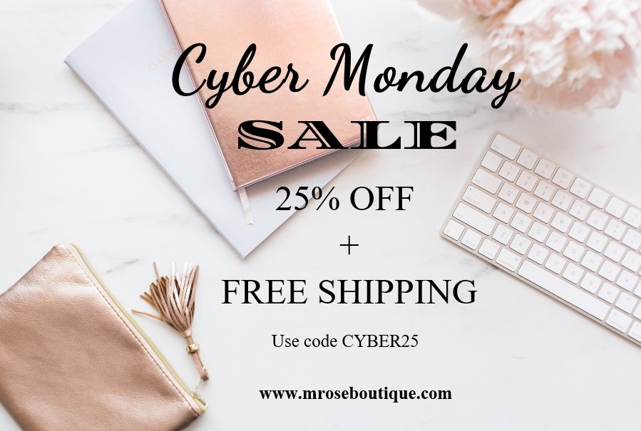 Our Cyber Monday Sale is on now! ✨ 25% OFF everything+ FREE SHIPPING 
Use code CYBER25 

While supplies last. Happy Shopping! 😘