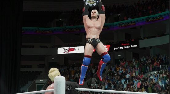 ParamountCAW's tweet photo. Three men battle it out up in the air to pull down the dangling Prestige Championship. Will Drake retain yet again? Will Silver finally claim the belt he's sought after since Episode 1? Or will Pete sneak his way into becoming the new champion? #MWASummerBlitz https://t.co/qMXIA4ToWt