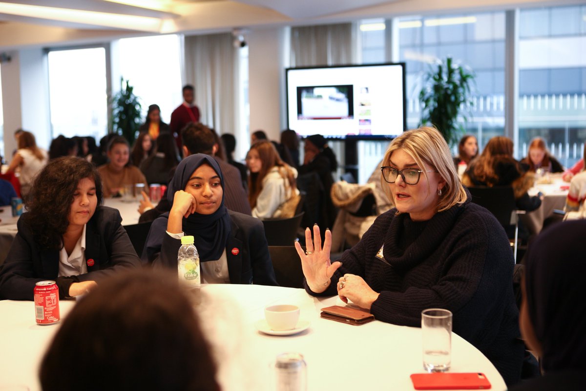 PaddingtonAcad's tweet photo. KS3 girls took part in #CyberFirst Girls event at @fieldfisher designed to inspire girls to pursue a career in technology. Talks from @metpoliceuk, @GCHQ, #EuropeanAstrotech #STEM - thank you! #GirlsInSTEM #cyberists #carrers #GirlsComp20 https://t.co/sEVF0xZpI5