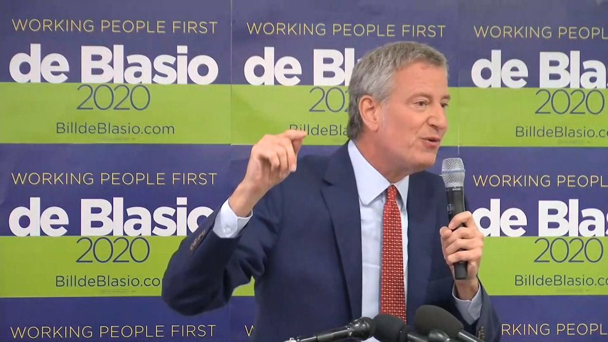 boom bill de blasio, new york mayor; dropped out september 20th, 2019