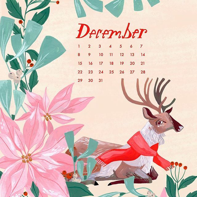 rae_ritchie1's tweet photo. Welcome to December! Free calendar formatted for phone, tablet and desktop backgrounds. Check out in my profile link! https://t.co/fD7QpS6d1z 
Cheers 🥂 
#illustration #jennifernelsonartists #december #calendar https://t.co/nP7aZdGW04 https://t.co/2VY4obcwGj