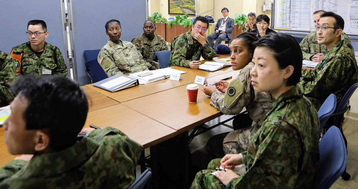Soldiers with 10th Support Group (SG) and 35th Combat Sustainment Support Battalion (CSSB) are working together, alongside their Japanese counterparts, to coordinate life support for incoming Soldiers participating in exercise Yama Sakura 77 on Camp Asaka, Tokyo.