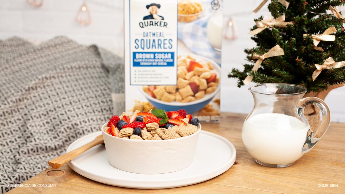 Las mañanas de diciembre son especiales con Quaker® Oatmeal Squares ❄️