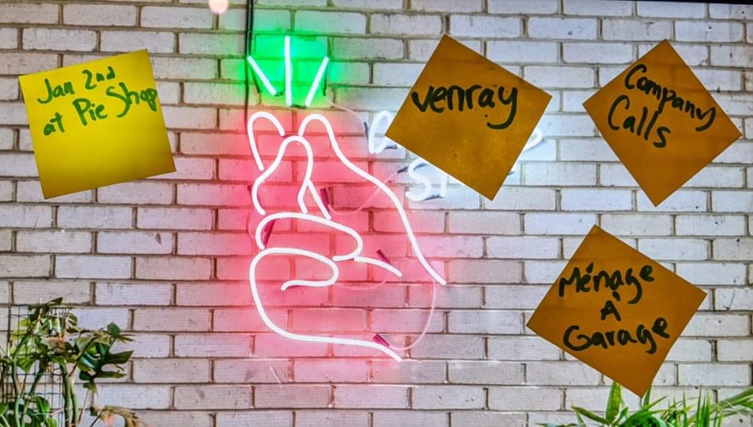 Heyyee Lovess- our next show is on January 2nd at the <a href="/pieshopdc/">Pie Shop DC</a>. Share with everyone you know 🌸

<a href="/companycallsdc/">Company Calls</a> // <a href="/GarageMenage/">Ménage À Garage</a> // <a href="/venrayband/">venray</a>