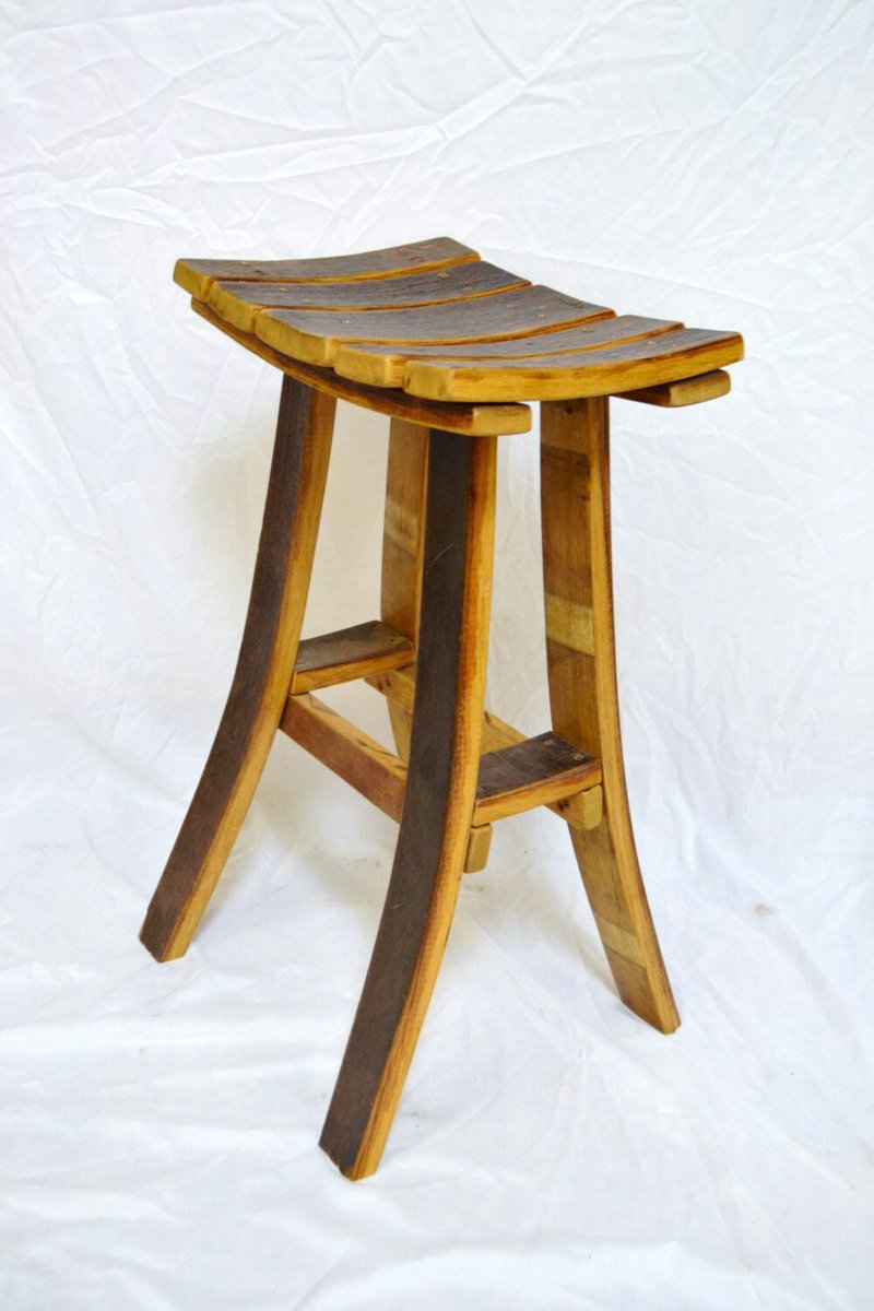 Bar stool made from recycled wine barrel #wine #redwine #whitewine #winebarrel
