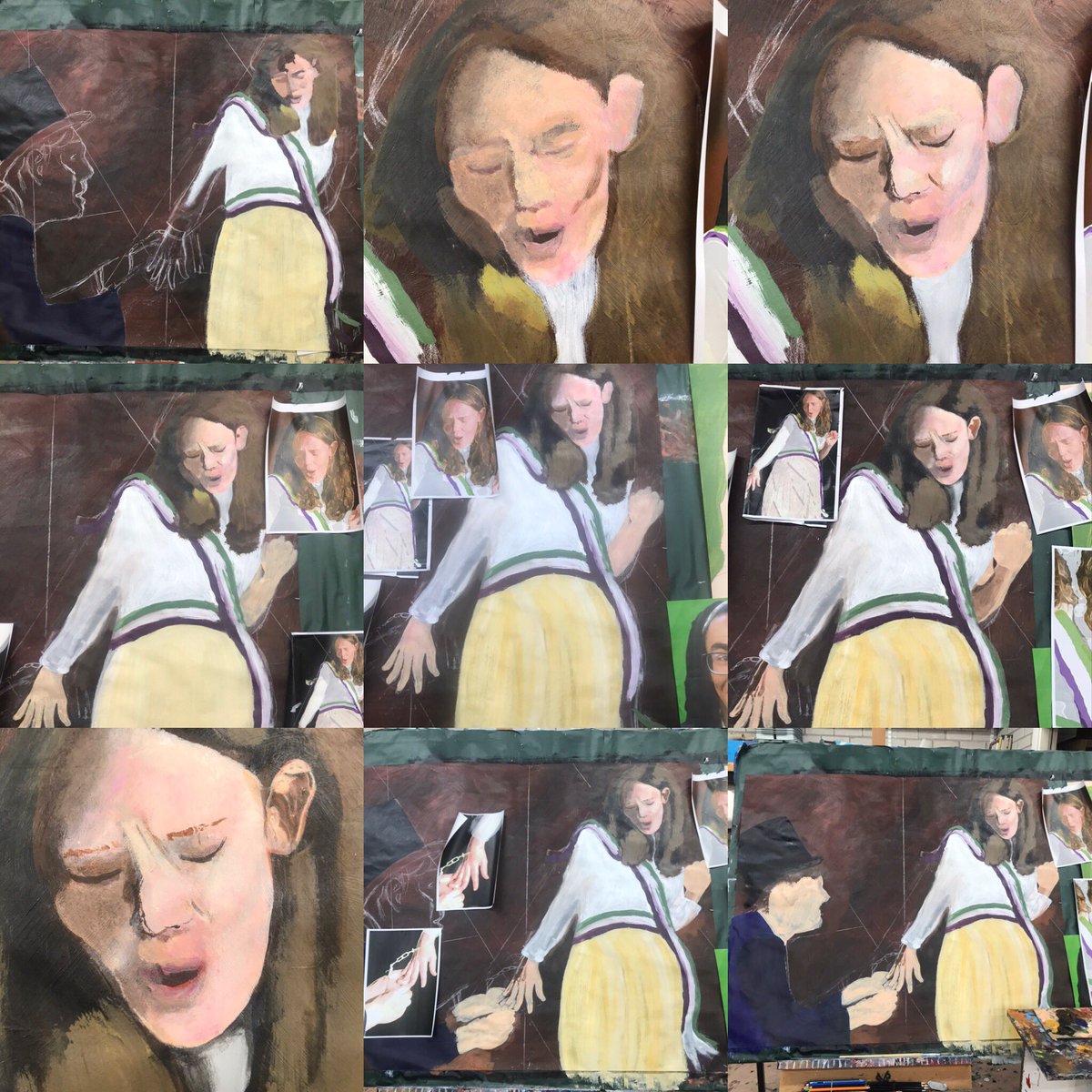 Creatabl_x's tweet image. 𝟐𝟕 • 𝟗 • 𝟏𝟗 ~ 𝟐 • 𝟏𝟐 • 𝟏𝟗
Piece on female equality in acrylic on brown paper &amp;amp; development -
1m x 1.3 m
2 months and 5 days⏳
#art #artstudent #artalevel #acrylic #drawing #paint #acrylicpaint #equity #feminist #feminism #equality #renaissancestyle #suffragettes