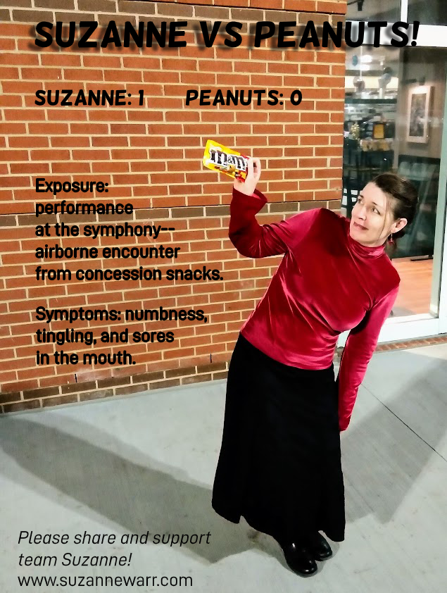 warrchick's tweet photo. In the grand food allergies battle, I win again! Please join me in a massive crow, and help #shamepeanuts! :D https://t.co/KXI6KUw2rN #foodallergies #deadlyfood #livingiswinning #tisthepeanutseason https://t.co/xXqIw0hnXK