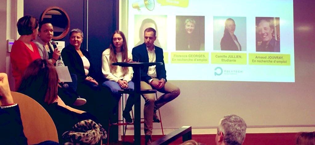 AnemoneKulczak's tweet image. Conférence #MarqueEmployeur, effet de #mode ? à  @EDHEC_BSchool
4 candidats en recherche d’emploi ou de stage comme Camille étudiante à #polytechnice parlent de ce qu’ils recherchent : le sens, l’adéquation entre les valeurs réelles et affichées arrivent en tête. @uca_education