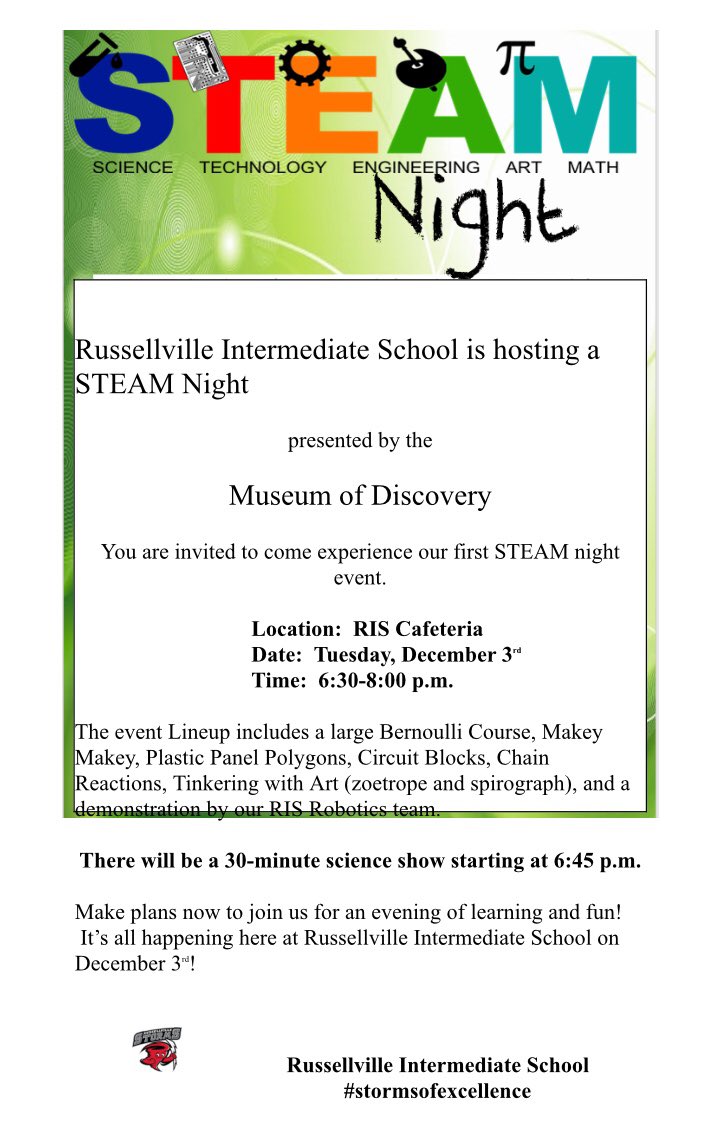 Russellville Intermediate School (@risstorms) on Twitter photo 