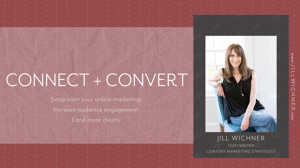 Start the new year with an effective #contentmarketing plan that showcases your personality and attracts your ideal clients!

If you're in #BucksCounty on December 12th, join me for the 𝗖𝗼𝗻𝗻𝗲𝗰𝘁 &amp; 𝗖𝗼𝗻𝘃𝗲𝗿𝘁 𝗪𝗼𝗿𝗸𝘀𝗵𝗼𝗽! bit.ly/2DErTYK
<a href="/JamieBroderick/">Jamie Broderick</a>