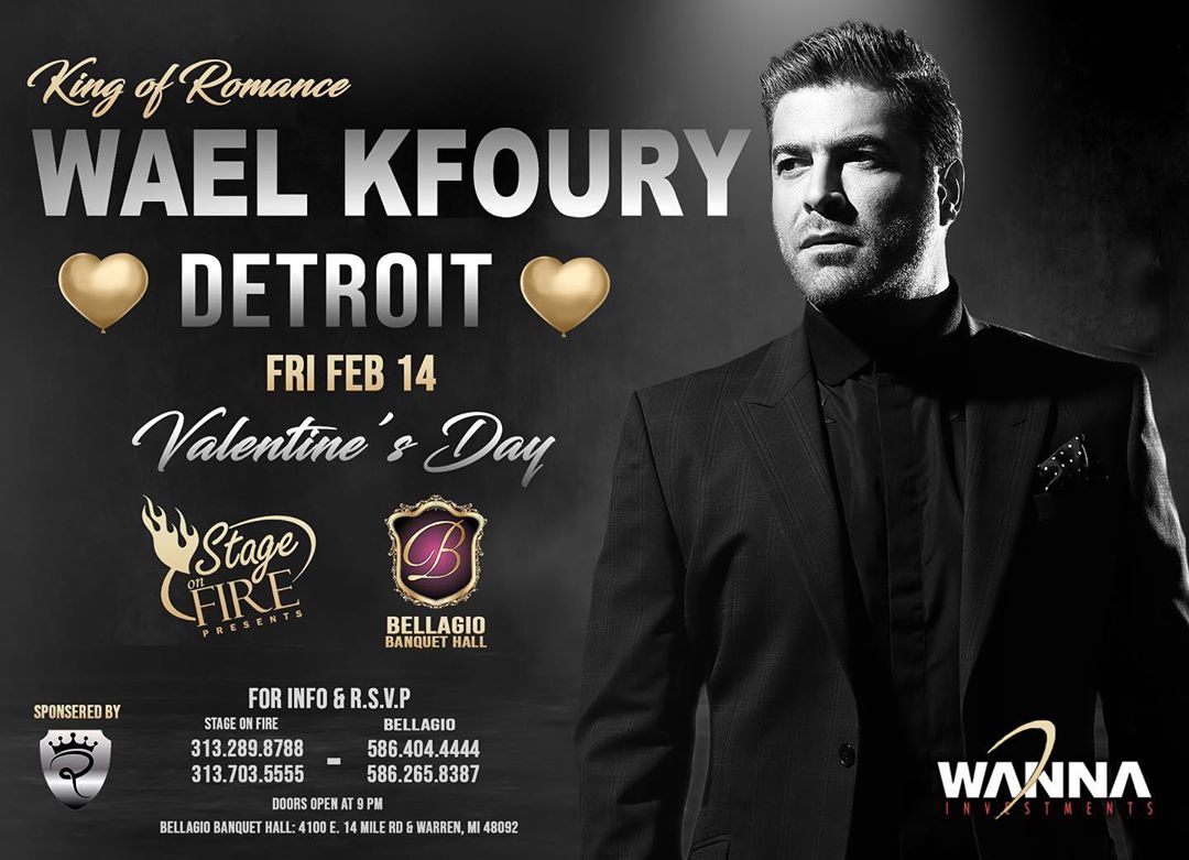 RadioWaelKfoury's tweet photo. #DETROIT Get Ready For The Biggest #Valentine #Concert #Friday 🇺🇸
#Feb142020 With The #KingOfRomance #WaelKfoury  ❤️🌹🎶
@waelkfoury https://t.co/ylsafdOCrY