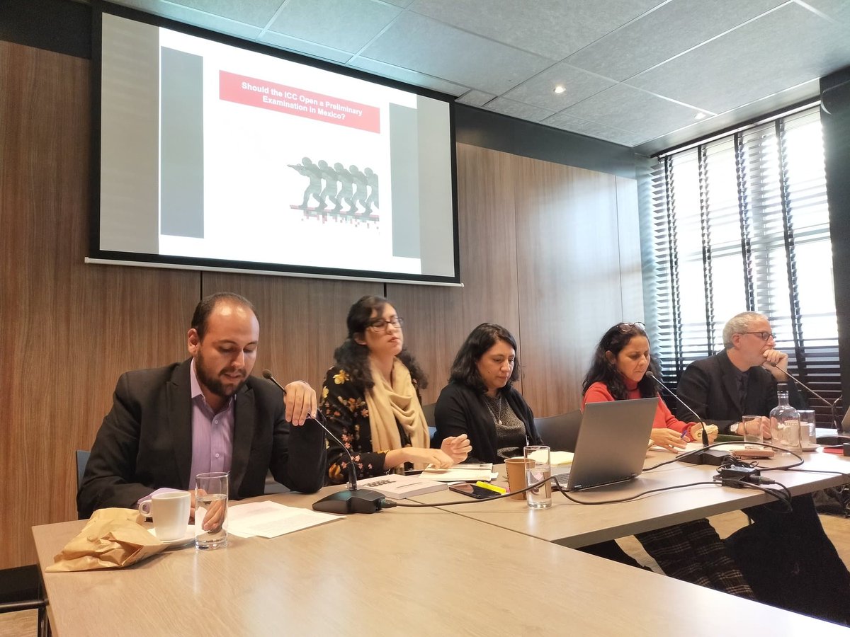idheasdh's tweet photo. IDHEAS presente en #LaHaya en el evento de la #ASP18 "Debe la CPI abrir una investigación preliminar en México?" En este espacio, denunciamos la impunidad que sigue operando en los casos de desapariciones forzadas en México @fidh_es @CMDPDH @idheasdh @RSF_fr @_CICC_sp https://t.co/xFAhyDxpem