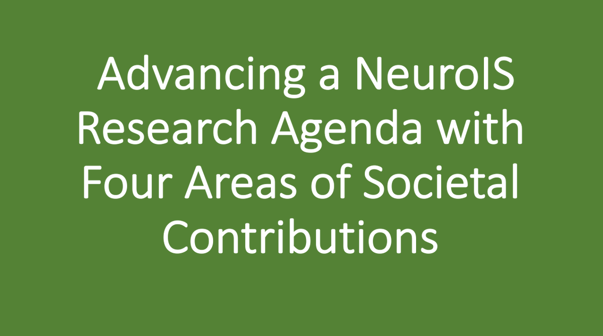 NeuroIS research ready to make important contributions to society. Check out the new EJIS article with <a href="/pierremleger/">Pierre-M Leger</a>, <a href="/reneriedl/">Rene Riedl</a>, Al Hevner and Peter Walla: researchgate.net/publication/33…