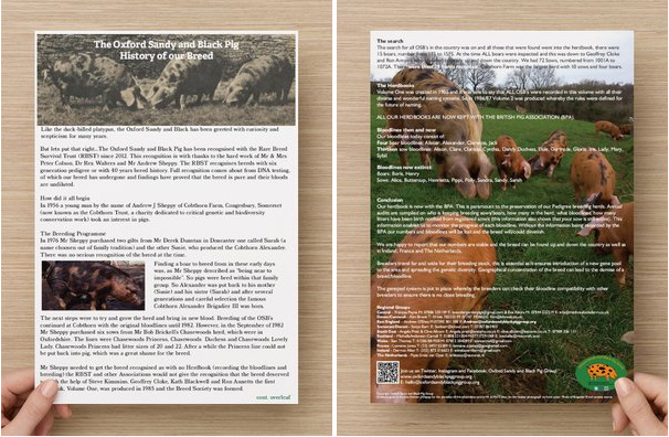 We've updated our #OSBPG #Pork &amp; #OSBPG Breed History leaflets for 2020.  Helping our #Producers of #OSBPork and creating the #Awareness of #OSBPig Breed #History.  <a href="/rbstnorthscot/">rbst northern scotland</a> <a href="/RBSTrarebreeds/">RBST</a> <a href="/GBpork/">Great British Pork</a> <a href="/RealBrynEvans/">Bryn Evans</a> <a href="/BritishPigAssoc/">British Pig Assoc</a> <a href="/WheatleyPkFarm/">Kim Brook</a> <a href="/LEAF_Education/">LEAF Education</a> <a href="/AHDB_Pork/">AHDB Pork</a>