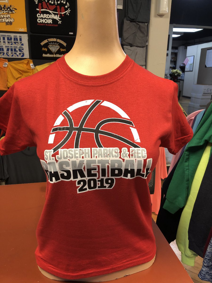 New basketball shirts for St. Joseph Parks &amp; Rex. We have dozens of colors, and all sizes. So no matter how many teams you have, how many people are on the teams, or what ages they are, we can handle your team shirts.