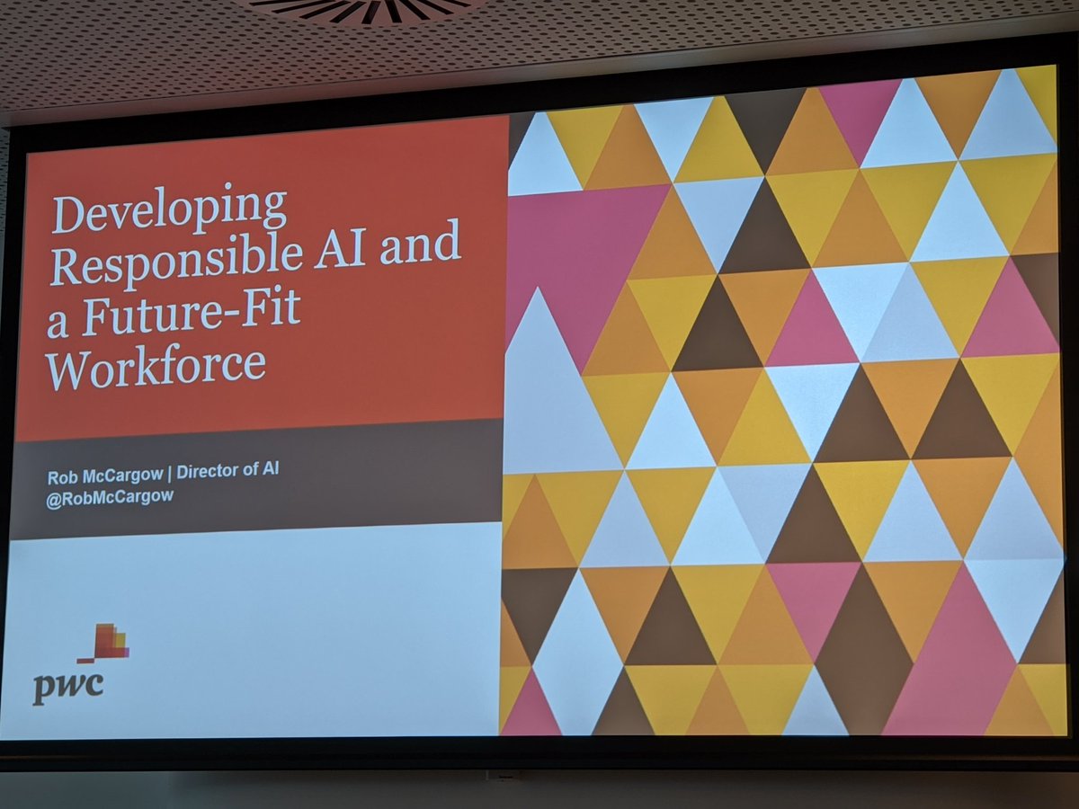 JeanetteCalandr's tweet photo. Great conversation w/Sydney executives &amp; #PwC's @RobMcCargow around responsible AI.  83% of CEOs think of responsible AI as a priority, yet only 6% of organizations have wide scale initiatives.  Key question to ask: How does my governance process need to change to account for AI? https://t.co/DeOmyANYkK
