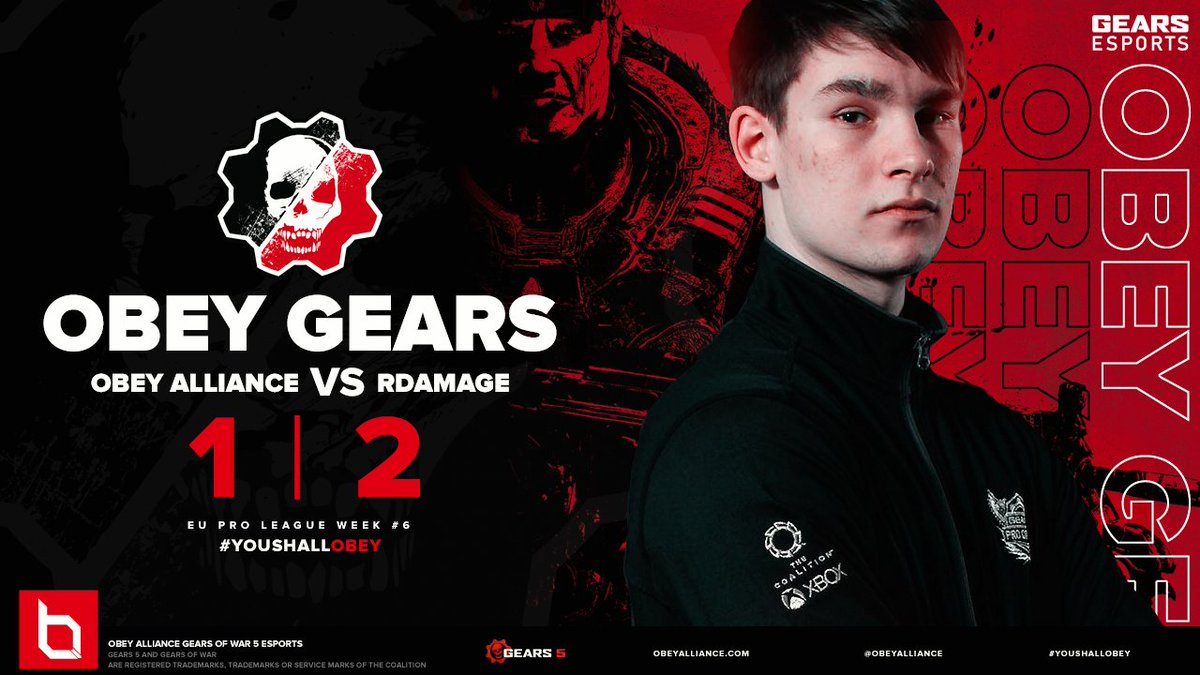 ObeyAlliance's tweet photo. We fall 1-2 to the french squad #RDamage and seal our spot in our group at the @EsportsGears San Diego Major.
We’ll be back this weekend in San Diego against @NRGgg for our first game, we’ll see you then!
#YouShallObey https://t.co/KOvpQo4U3E