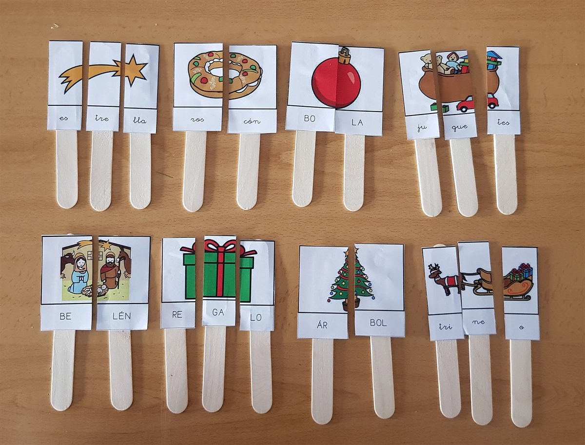 arasaac's tweet photo. #materialteacch #lectoescritura #pictogramas
👧👦🎄✨"Material TEACCH -Puzzles silábicos de Navidad"🎁🔔☃🌠 ADAPTADO para iniciación a la lectura global.
- Descargar desde ARASAAC:
➡🖥https://t.co/8UeCKkRoMr
¡¡¡Gracias, Raquel, por la adaptación!!! https://t.co/n92SWZVoZl