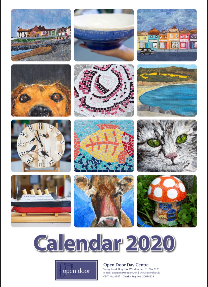 Open Door Day Centre (@opendoorbray) on Twitter photo Our 2020 calendar is now available. It features some of the fabulous artistic creations by some of our many members. For sale at €10 with proceeds going towards activities at the Centre. Available to purchase in Open Door, Vevay Road, Bray 
#bray #fundraising  #2020calendar Our 2020 calendar is now available. It features some of the fabulous artistic creations by some of our many members. For sale at €10 with proceeds going towards activities at the Centre. Available to purchase in Open Door, Vevay Road, Bray 
#bray #fundraising  #2020calendar