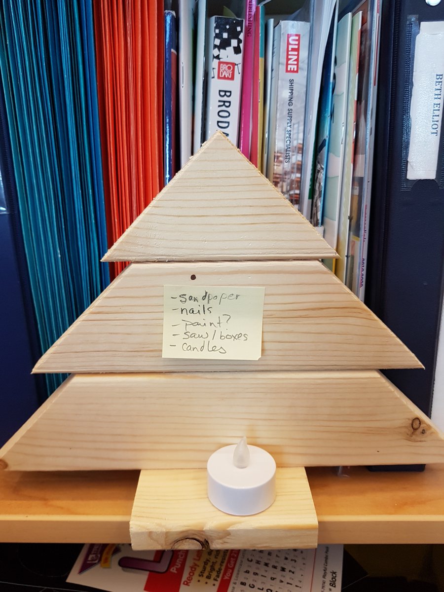 ElliotLibrary's tweet image. Day one of Christmas Tree Candle holders with DIV 4.  A lot more support needed than expected for safety.  Cut out measuring step and created tracers for the rest of the students. @SD79DLC @RRyangough @larry_mattin @RonGlass247