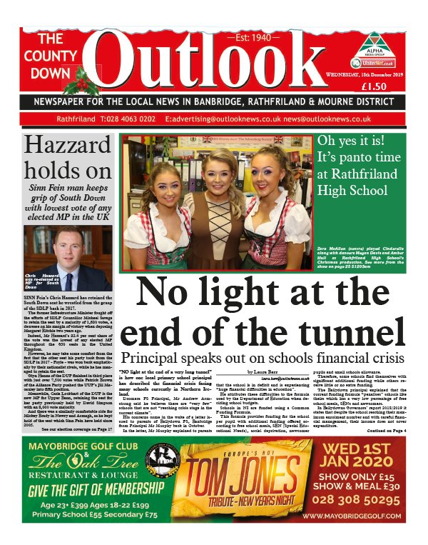 CoDownOutlook's tweet image. Inside this week's Outlook
* Two hospitalised after Katesbridge fire
* Joyriders ruin @ClonduffGAC juvenile pitch
* Banbridge Archery Club celebrates trio of golden boys
* Another victory for @banbridgerugby first team leaves the Rifle Park men third in All Ireland League