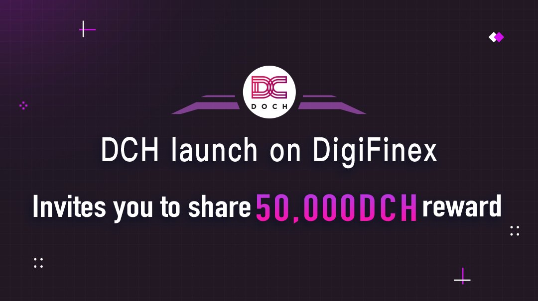 DigiFinex's tweet photo. DigiFinex is listing @CoinDoch (DCH) with 50,000 DCH giveaway! Details: https://t.co/t0zFdbN6ns
 
✦DCH deposit &amp; withdrawal opens: 18 Dec, 2019 18:00 (GMT+8)
✦DCH trade opens: 19 Dec, 18:00 
✦DCH trading pair: DCH/USDT, DCH/BTC https://t.co/ojyMeGBeH2