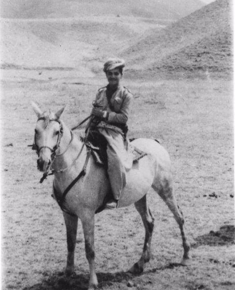 Young Masoud Barzani on a horse